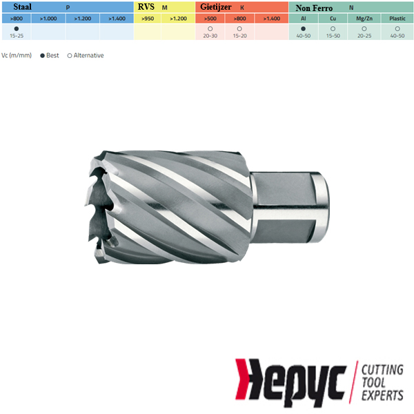 Hepyc Kernboor HSS 31x30mm Weldon