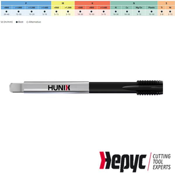 Hepyc HSSE Hard Lube Machinetap MF D376 M12x1.50