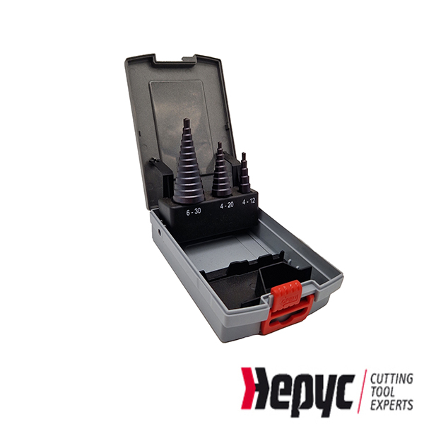 Hepyc trappenboor set HSS TIALN 4-30 3-dlg