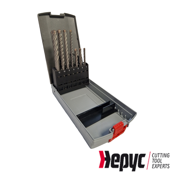 Hepyc borenset SDS-PLUS 2-snijders 5-12mm  7-dlg