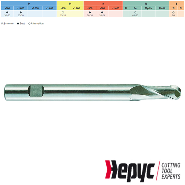 Hepyc Radiusfrees lang HSSE Weldon 2Z 14×110