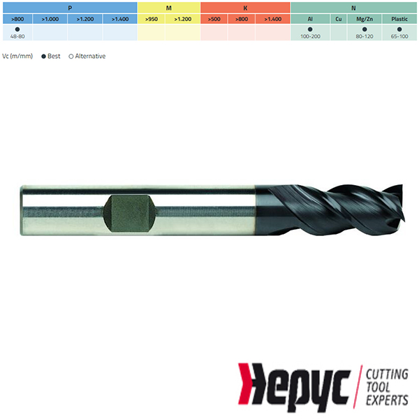 Hepyc univ.frees HSSE TIALN W (Alum) Weldon 3Z 15mm