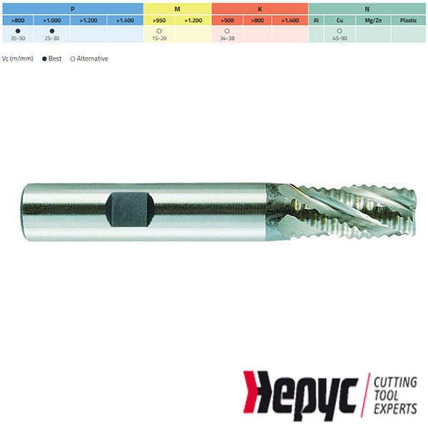 Hepyc ruwfrees HSSE Weldon 5Z 22mm