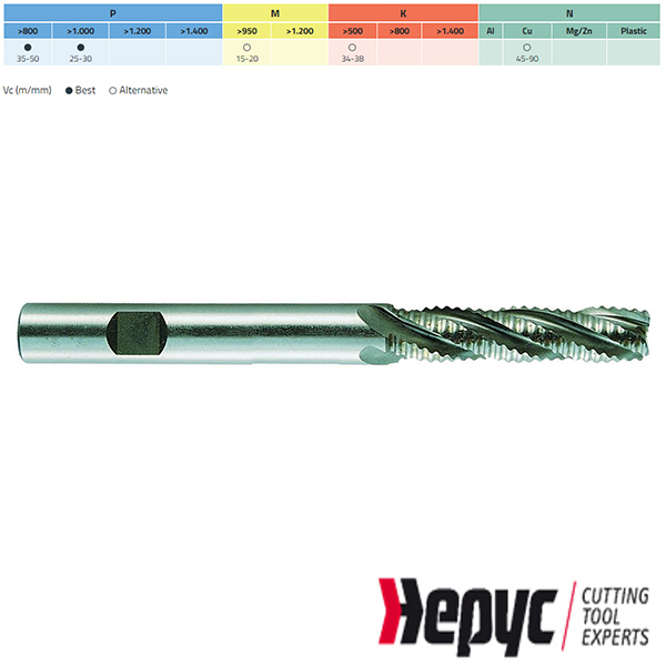 Hepyc ruwfrees lang HSSE Weldon 4Z 6x68mm