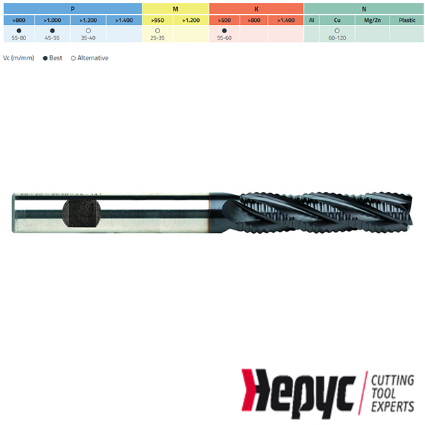 Hepyc ruwfrees lang HSSE Tialn Weldon 4Z 6x68mm