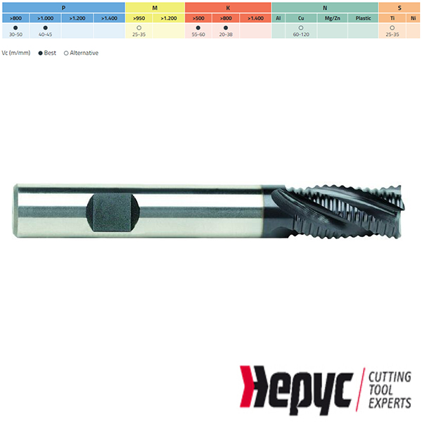 Hepyc ruwfrees HSSE TIALN NRF Weldon 5Z 25mm