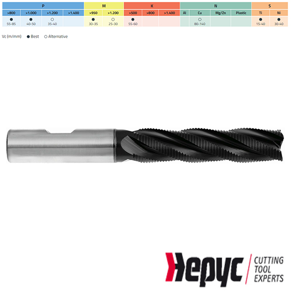 Hepyc ruwfrees fijn lang HM Tialn Weldon 4Z 14mm