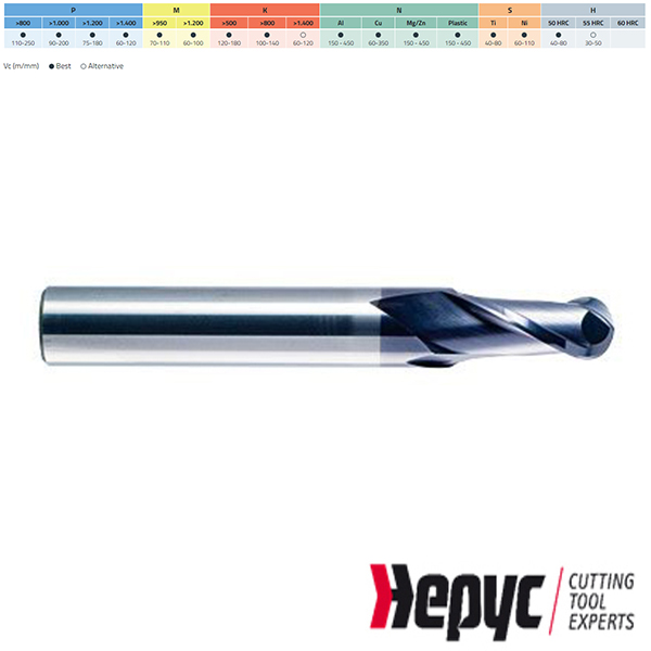 Hepyc Radiusfrees HM TIALN lang 2Z/30 14mm