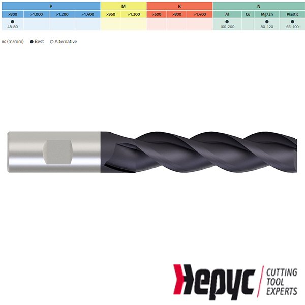 Hepyc univ.frees XXL HSSE TIALN Weldon 3Z 6x68mm